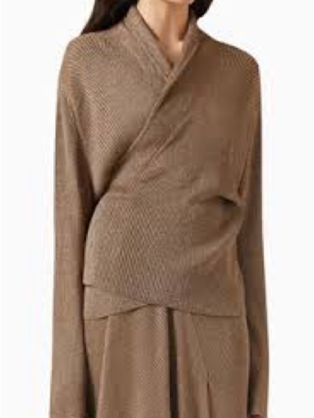 BALENCIAGA   Wrap Top in Lurex Rib-knit